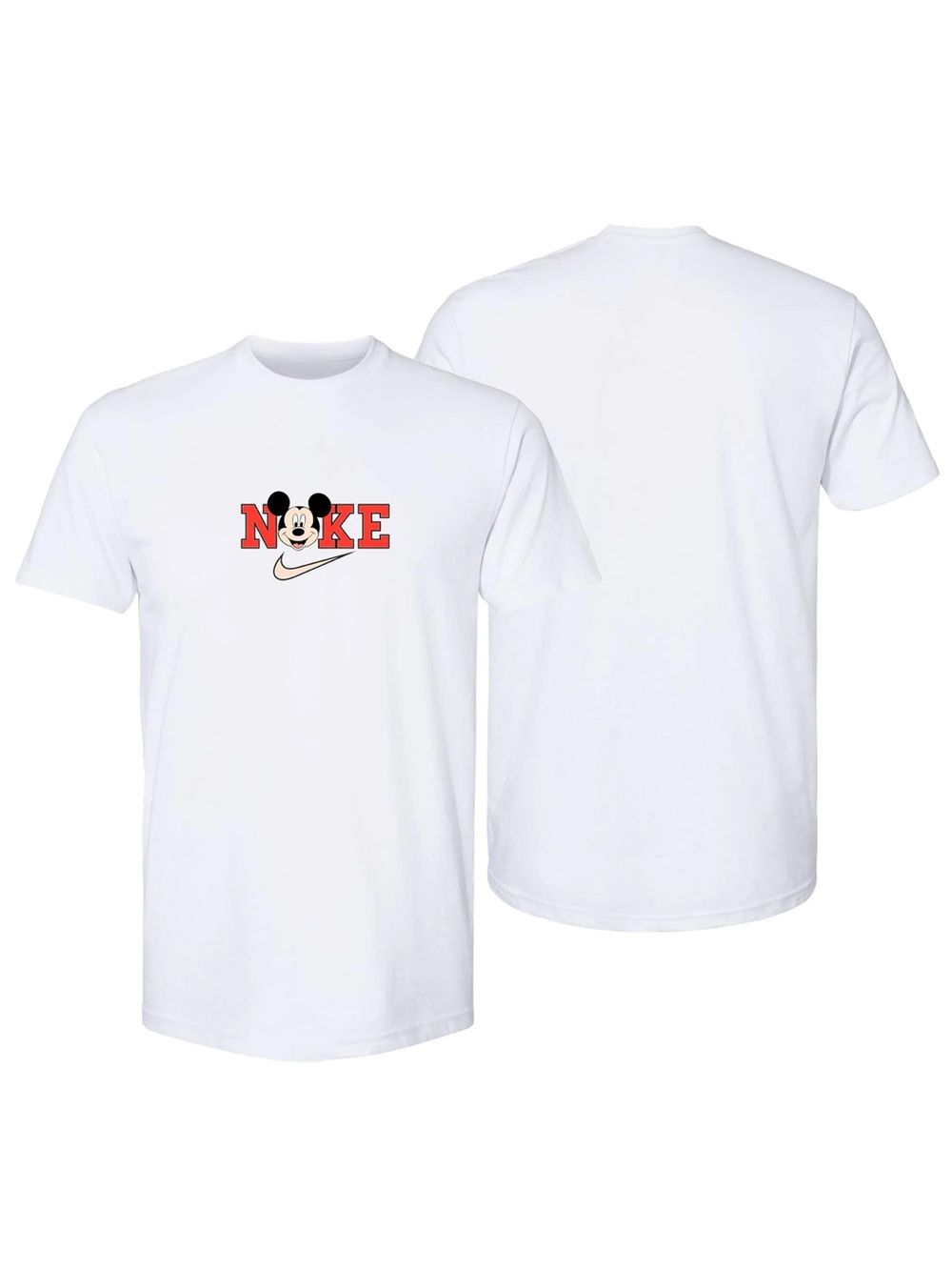 Unisex Mickey Mouse NK Cotton T-Shirt White